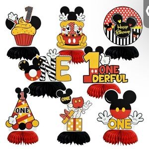 Amazon Mickey Mouse Birthday Decoration Set - Red, Yellow, Black